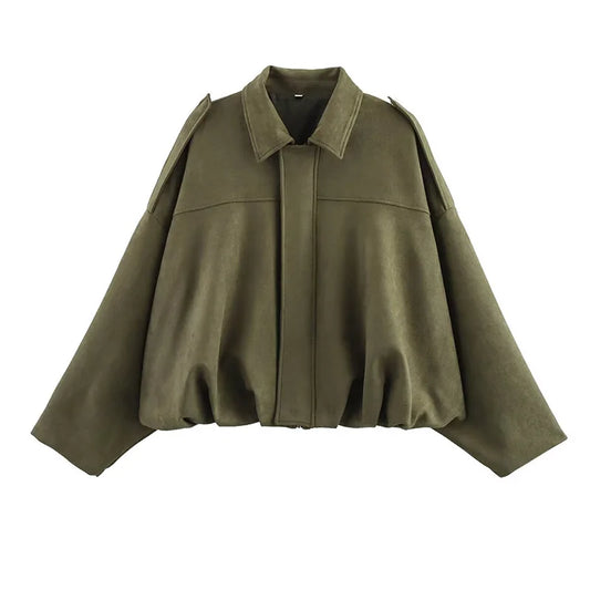 Chaqueta de ante sintético