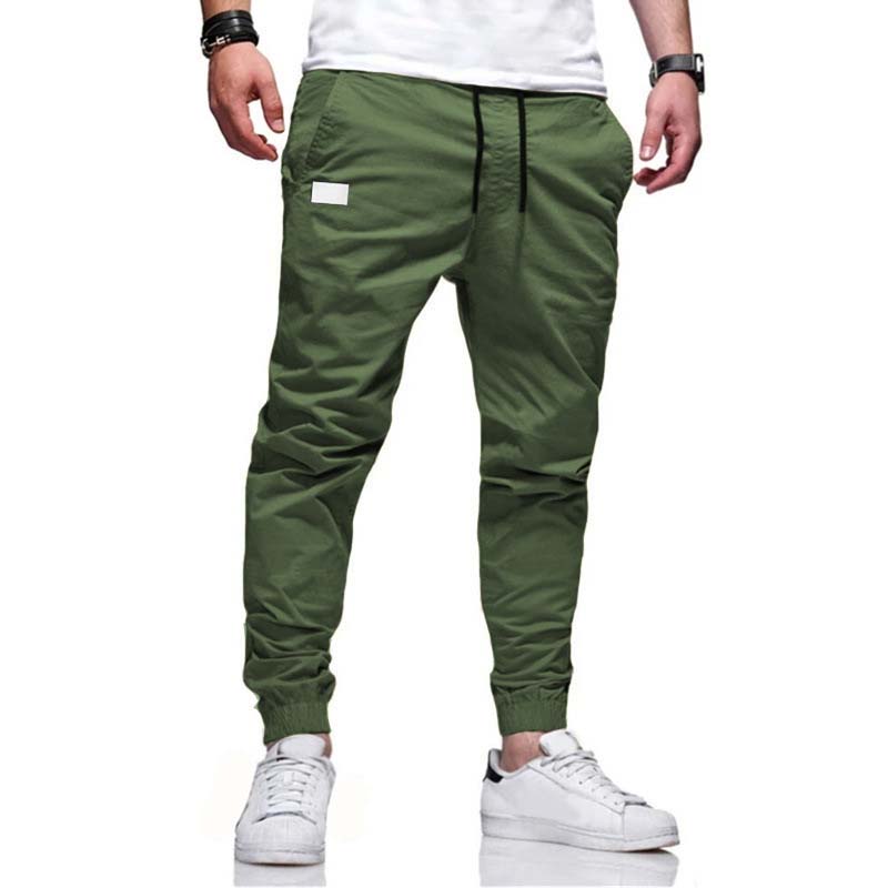 Pantalones jogger casual con cordón para hombre