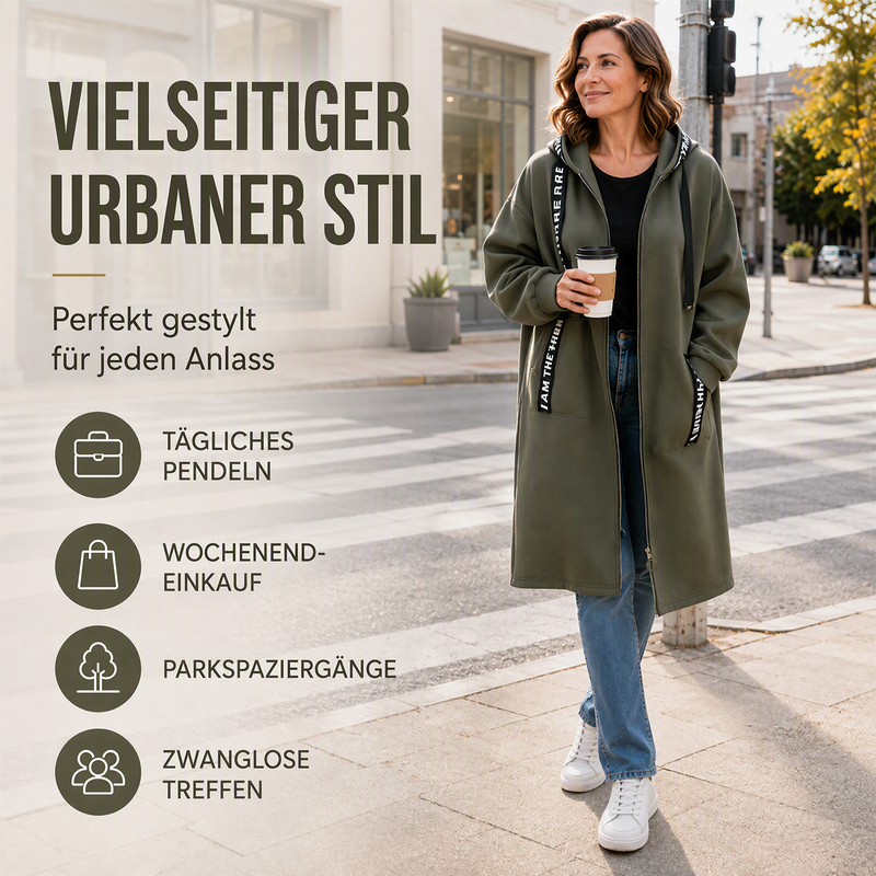 💃Oversize-Kapuzen-Sweatshirt-Mantel für Damen