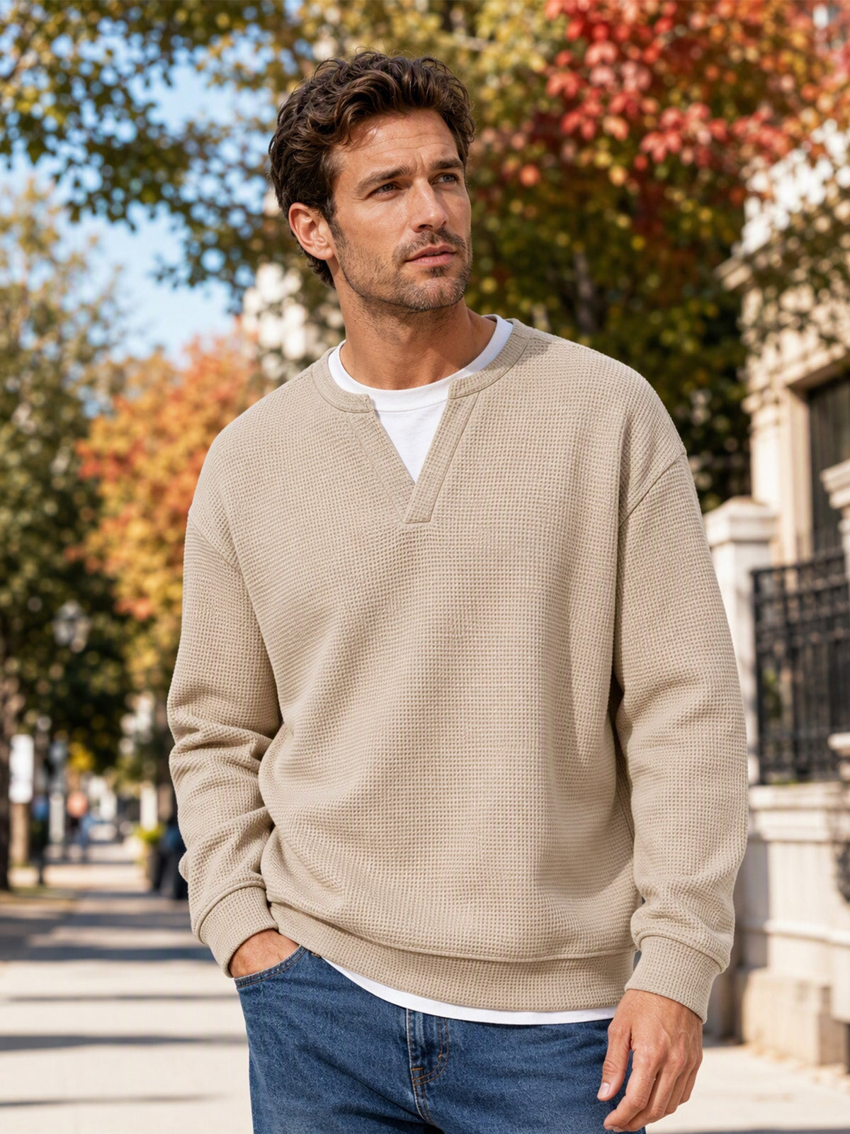 Suéter de punto fino para hombre