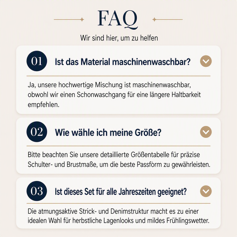 50% RABATT! ⭐ Eleganter Damenmantel aus Denim mit geripptem Strick-Einsatz