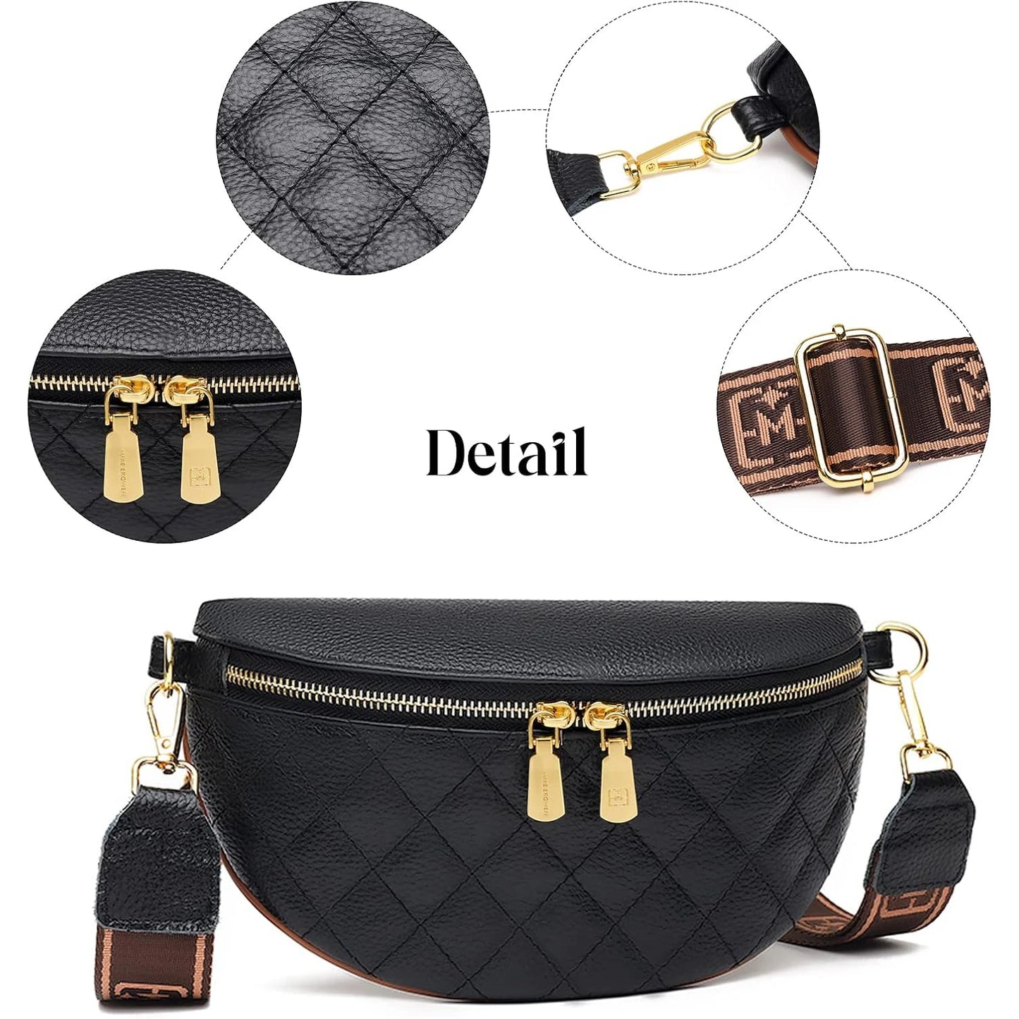 Riñonera / Bolso Cruzado de Mujer con Correa Ancha - Estilo Festival