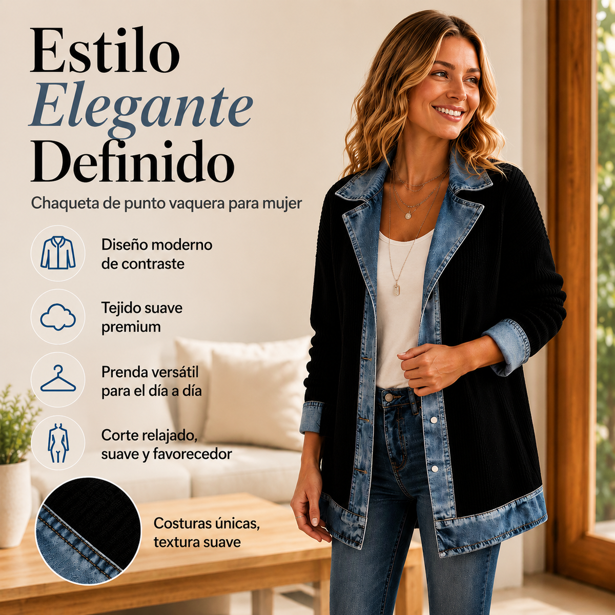 DINA- Elegante abrigo-camisa de mujer