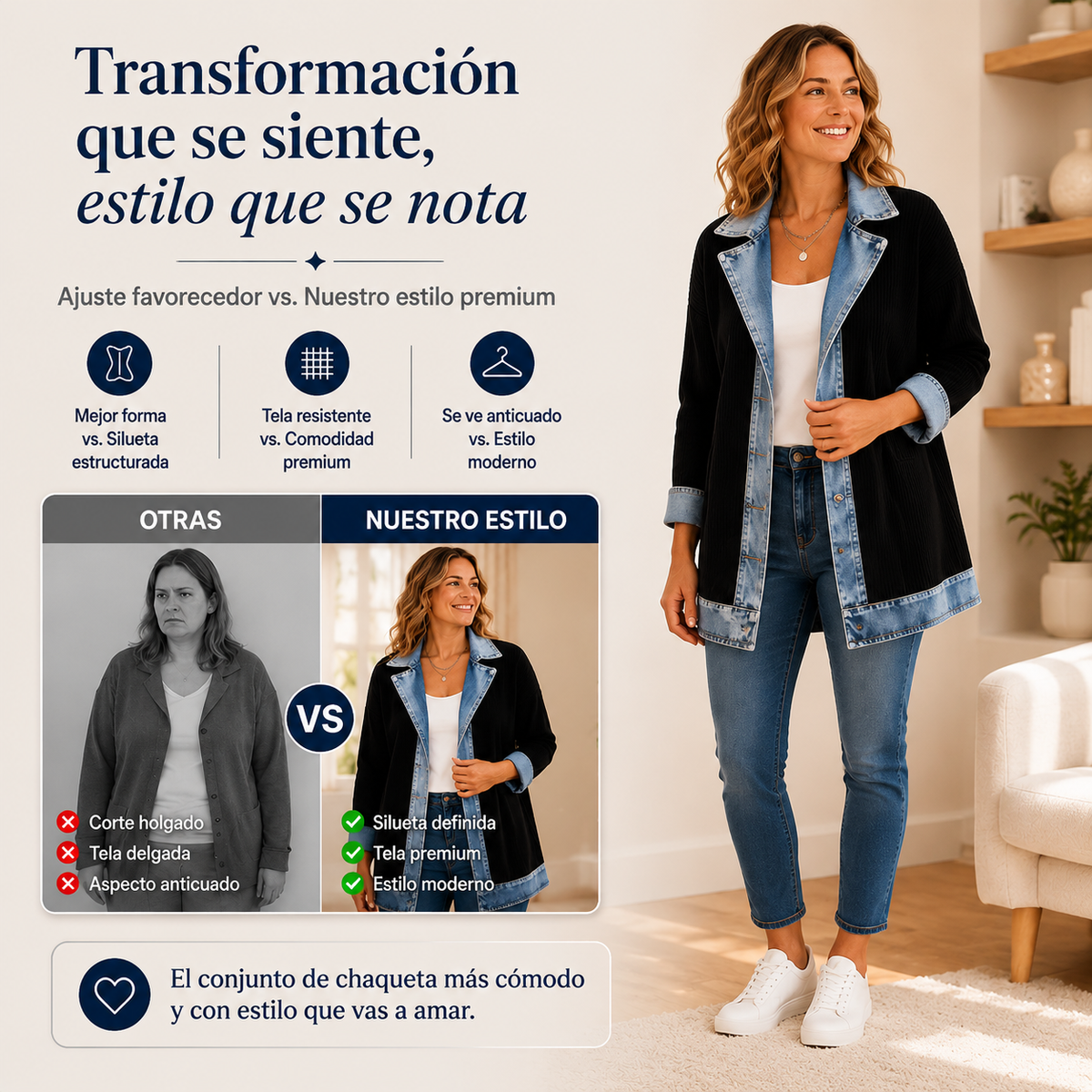 DINA- Elegante abrigo-camisa de mujer