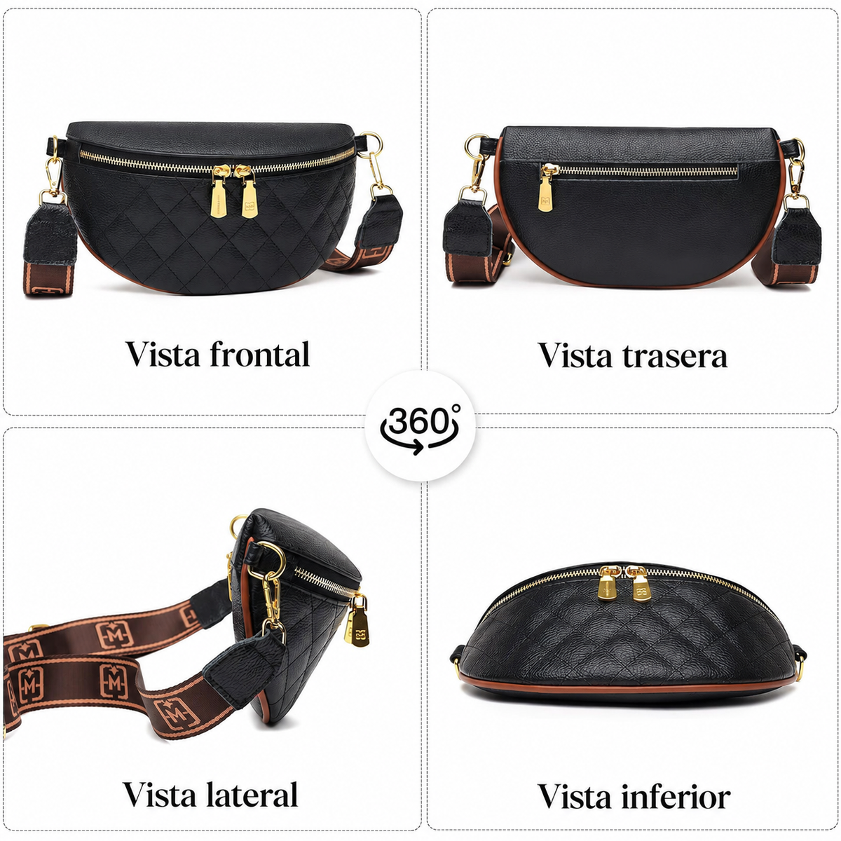 Riñonera / Bolso Cruzado de Mujer con Correa Ancha - Estilo Festival