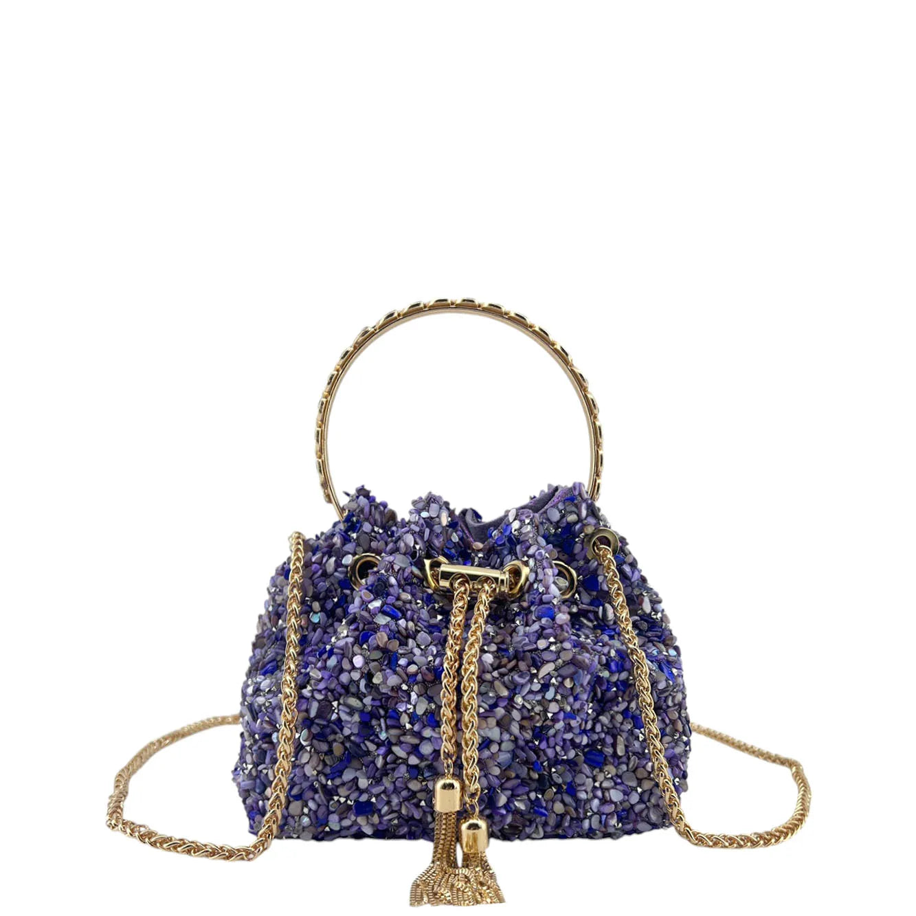 Bolso de Mano y Hombro con Piedras - Estilo Fiesta y Boda