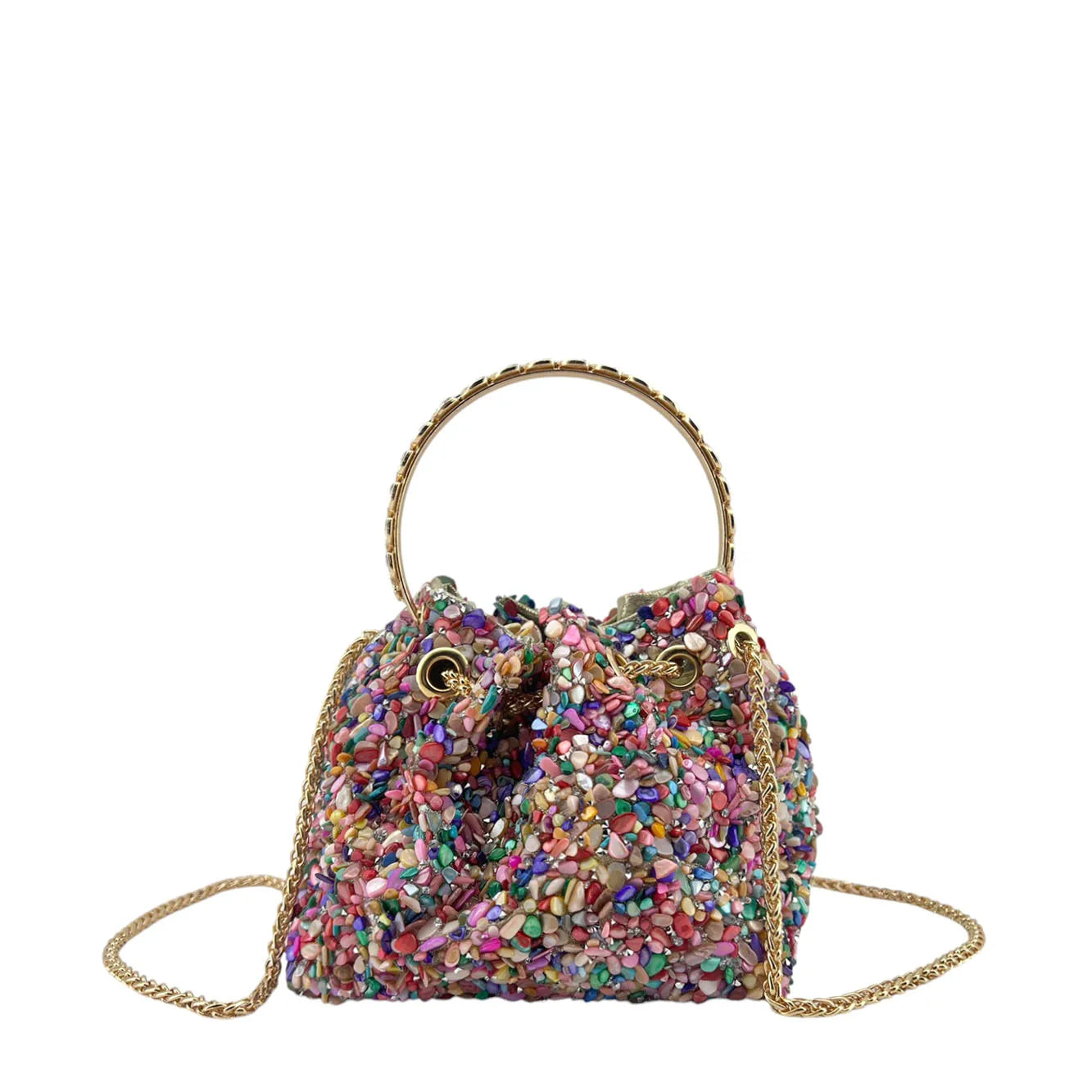 Bolso de Mano y Hombro con Piedras - Estilo Fiesta y Boda