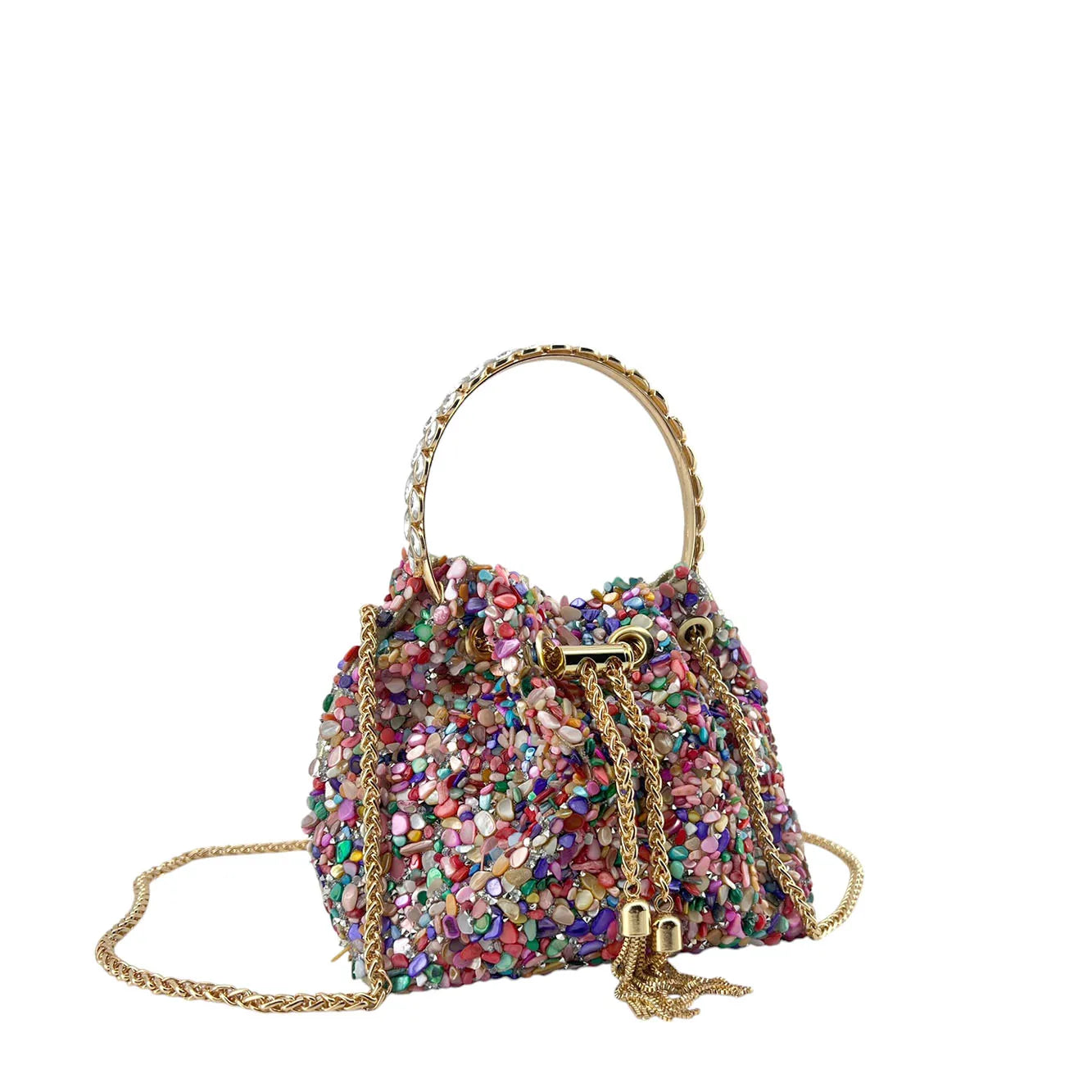 Bolso de Mano y Hombro con Piedras - Estilo Fiesta y Boda