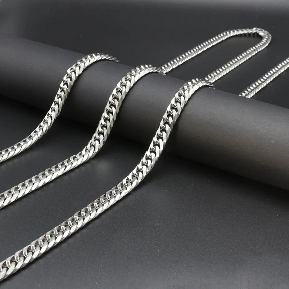 Cadena Cubana para Hombre 3.6/5/6/7/8/9mm - Collar Punk de Acero Inoxidable
