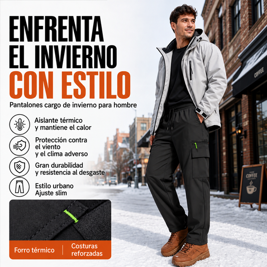 Pantalones de invierno cortavientos para hombre