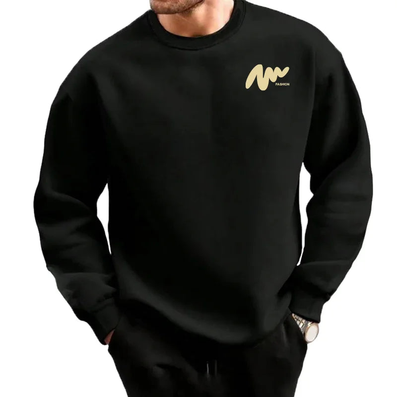 Conjunto informal estampado de hombre con sudadera y pantalón