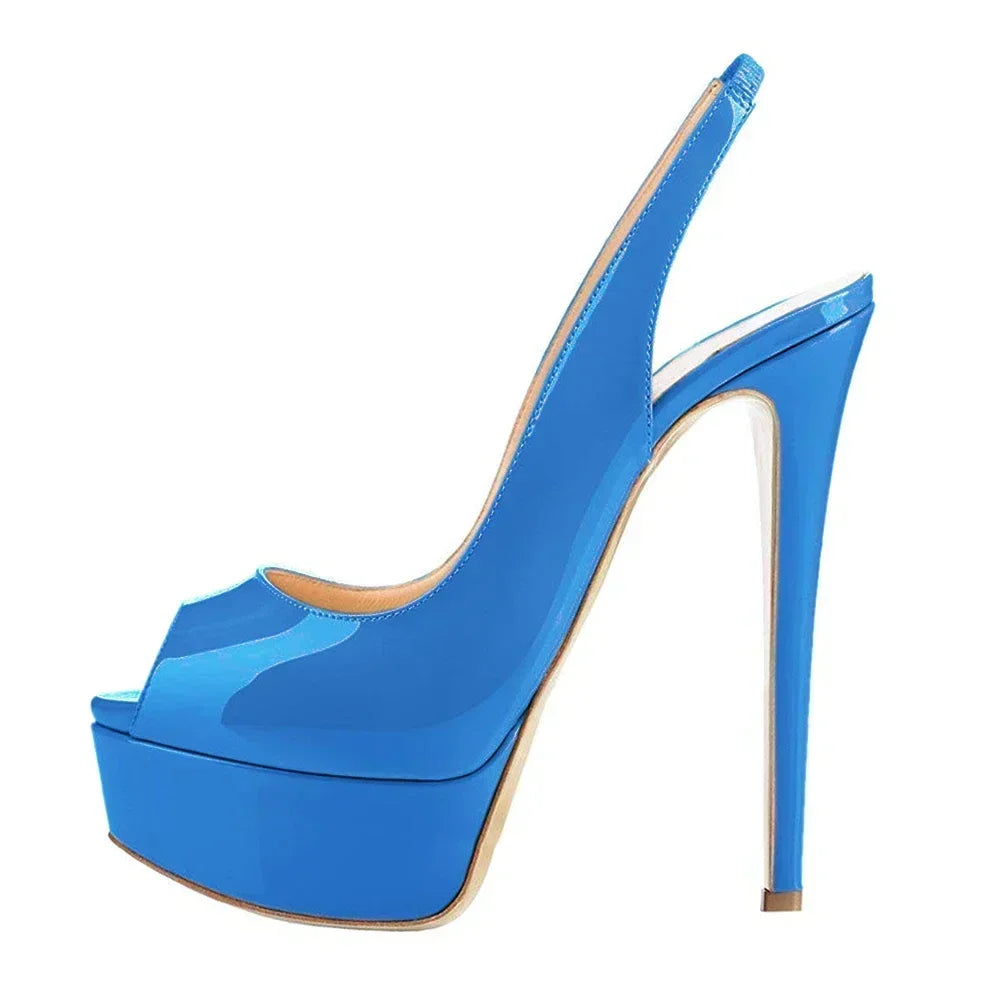 Sandalias de Plataforma 14CM Estilo Gladiador - Tacón de Aguja