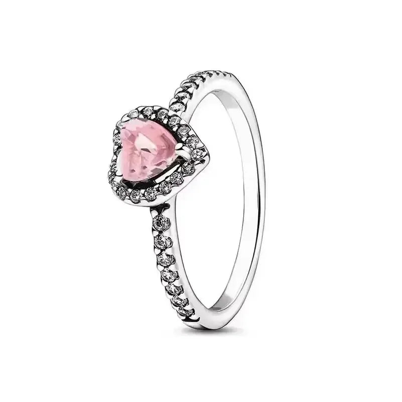 Anillo de Corona en Forma de Corazón - Plata 925 para Mujer