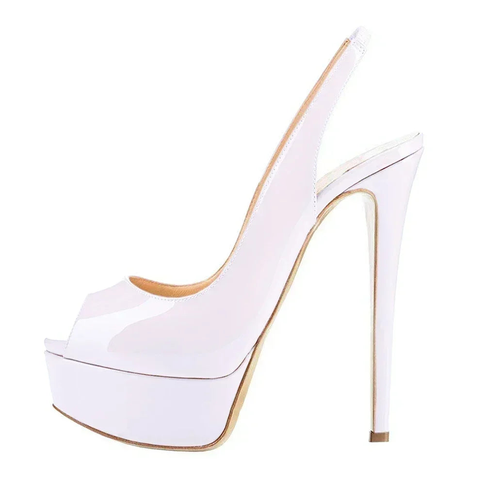 Sandalias de Plataforma 14CM Estilo Gladiador - Tacón de Aguja