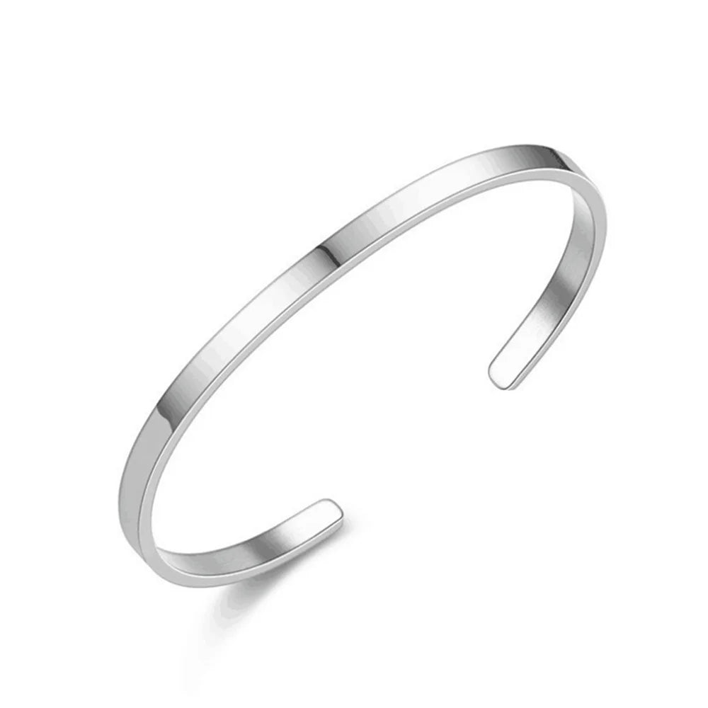 Pulsera de cadena cubana de acero inoxidable para hombre, 3 mm