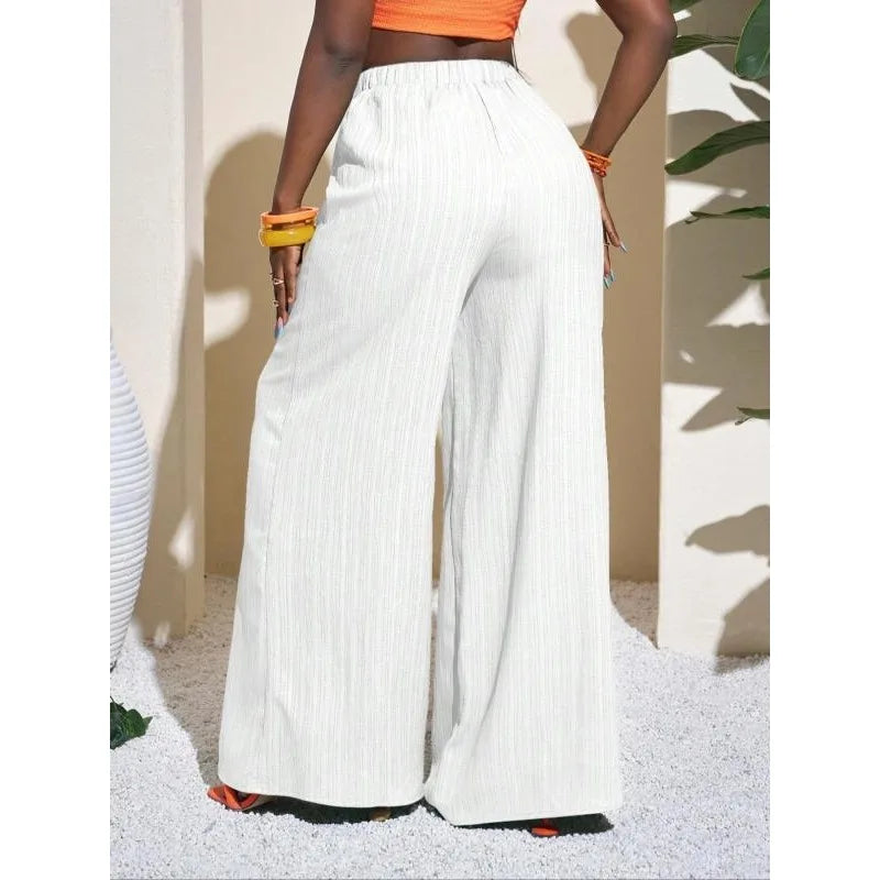Pantalón ancho de mujer en tallas grandes 1XL-5XL