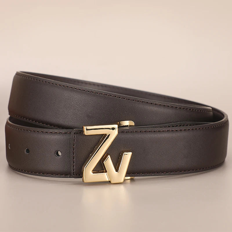 Cinturón liso de 3,4 cm para mujer