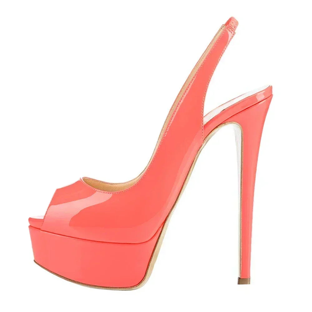 Sandalias de Plataforma 14CM Estilo Gladiador - Tacón de Aguja