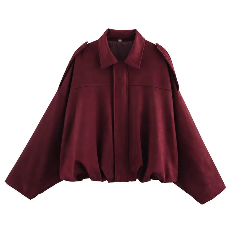 Chaqueta de ante sintético