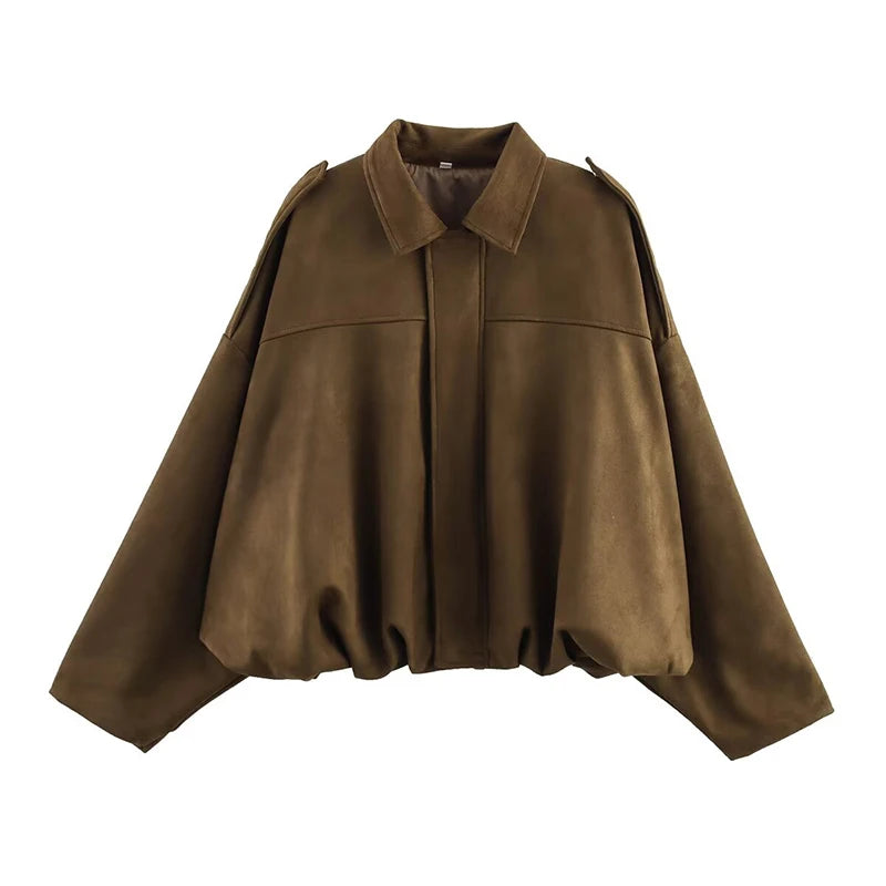 Chaqueta de ante sintético