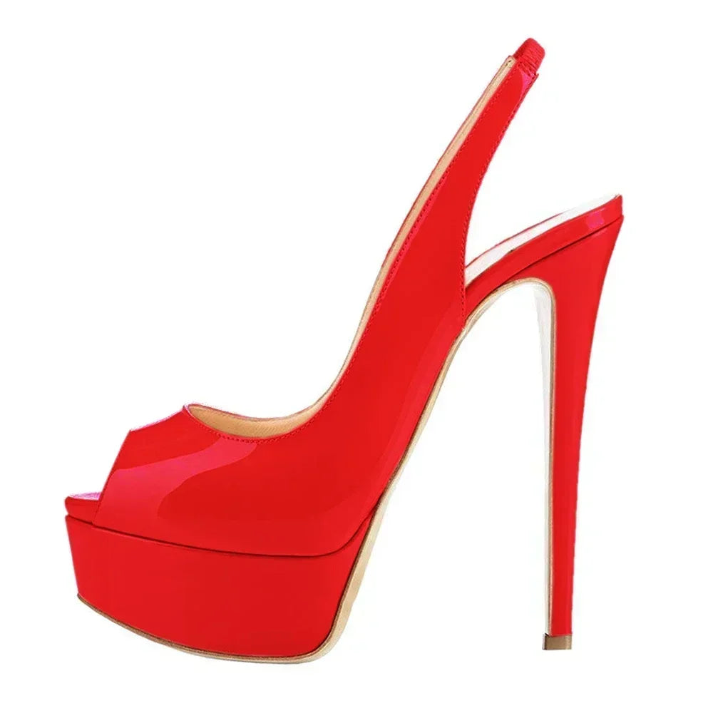 Sandalias de Plataforma 14CM Estilo Gladiador - Tacón de Aguja