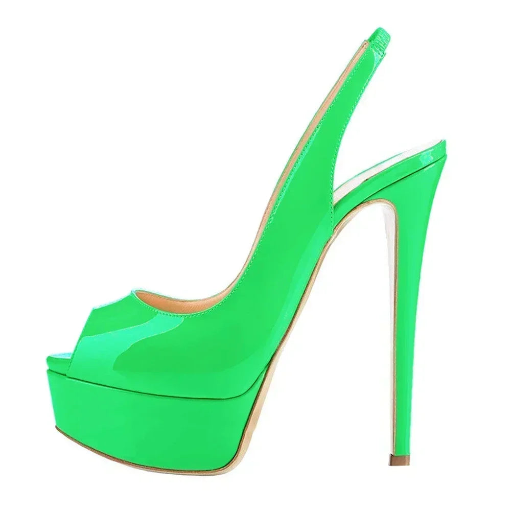 Sandalias de Plataforma 14CM Estilo Gladiador - Tacón de Aguja