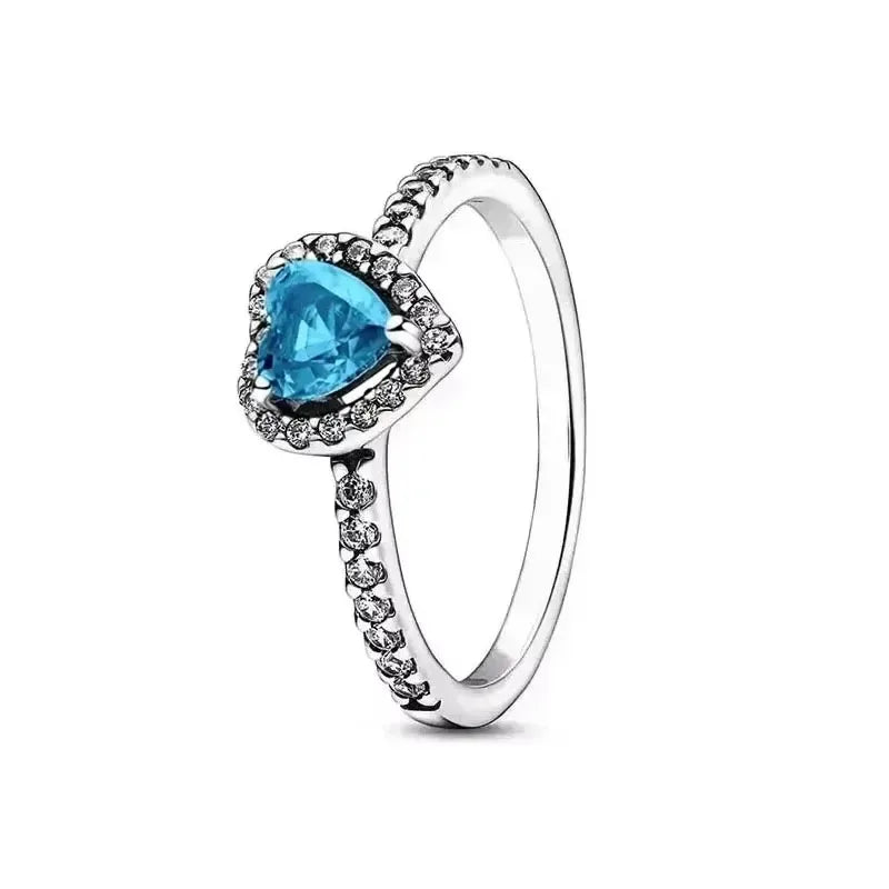 Anillo de Corona en Forma de Corazón - Plata 925 para Mujer