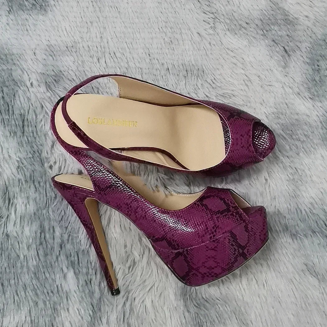 Sandalias de Plataforma 14CM Estilo Gladiador - Tacón de Aguja