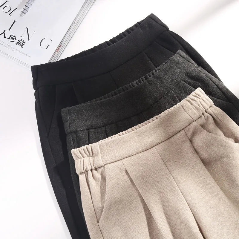 Pantalón bombacho de mujer de cintura alta para otoño