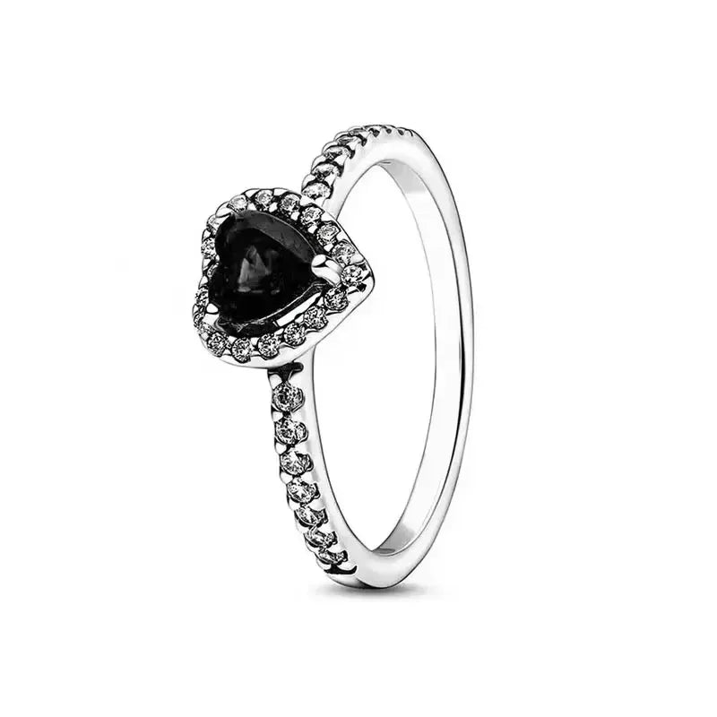 Anillo de Corona en Forma de Corazón - Plata 925 para Mujer