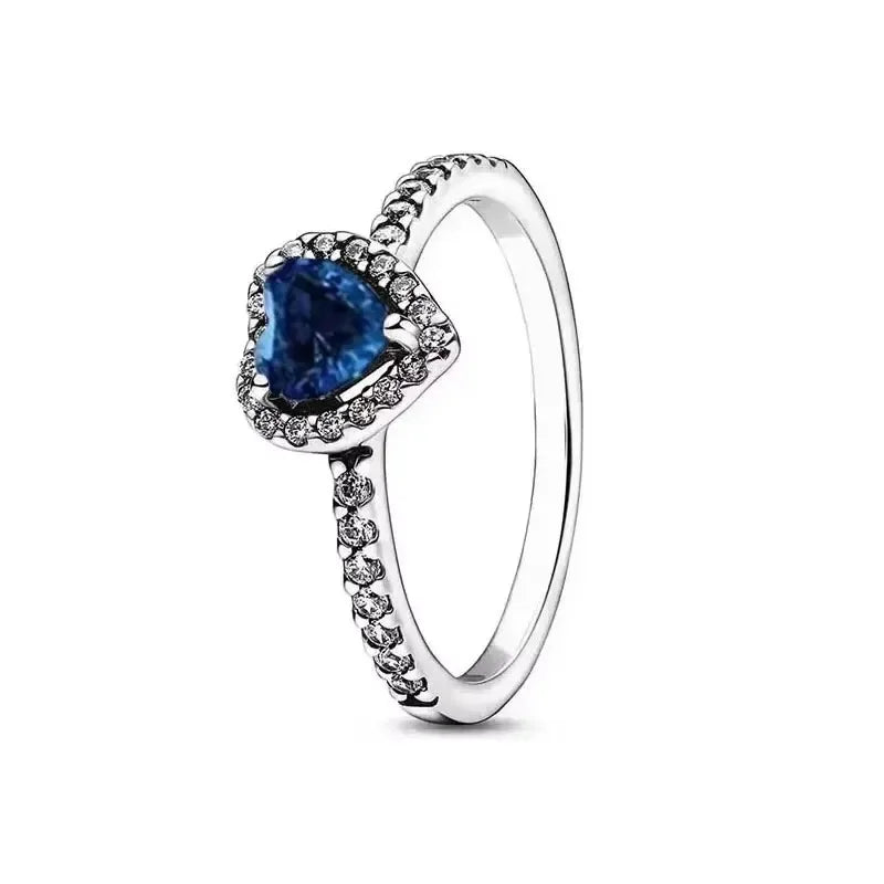 Anillo de Corona en Forma de Corazón - Plata 925 para Mujer