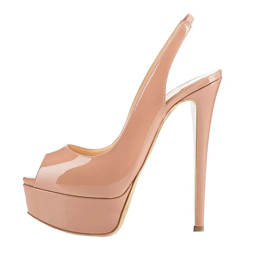Sandalias de Plataforma 14CM Estilo Gladiador - Tacón de Aguja