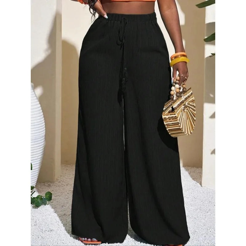 Pantalón ancho de mujer en tallas grandes 1XL-5XL