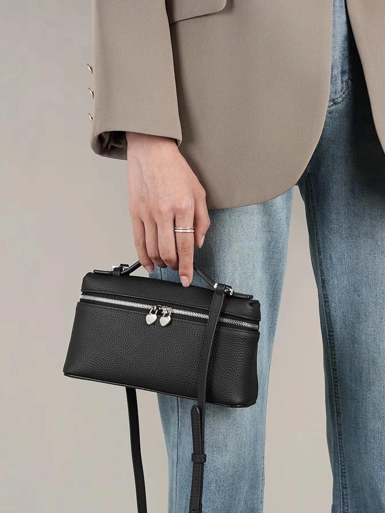 Bolso Cruzado de Gran Capacidad para Mujer - PU Rígido