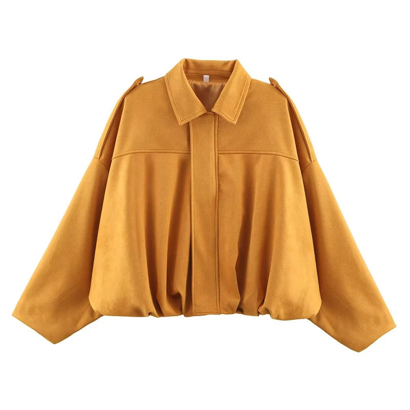 Chaqueta de ante sintético