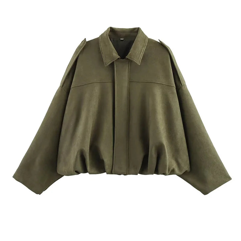 Chaqueta de ante sintético
