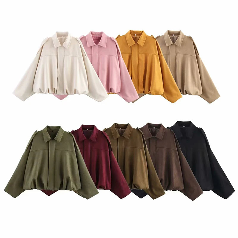 Chaqueta de ante sintético