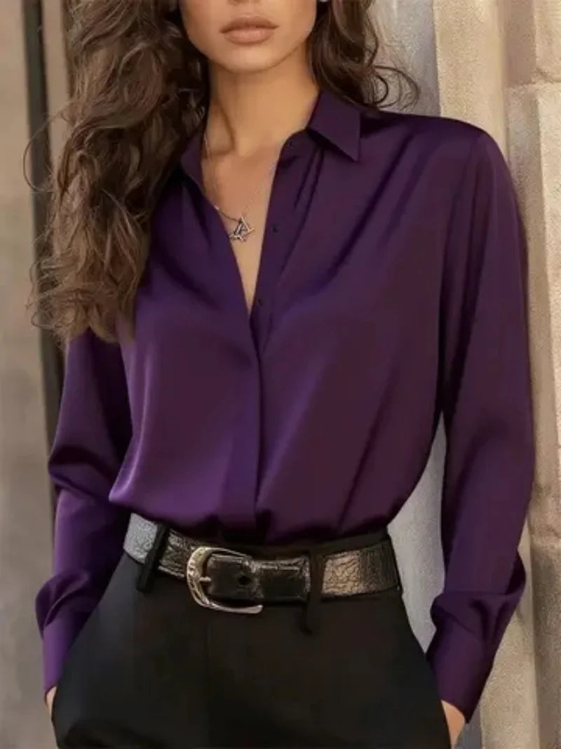 Blusa elegante de manga larga