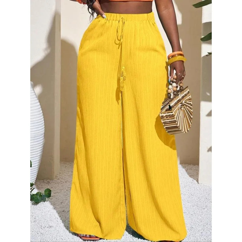 Pantalón ancho de mujer en tallas grandes 1XL-5XL