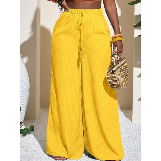 Pantalón ancho de mujer en tallas grandes 1XL-5XL