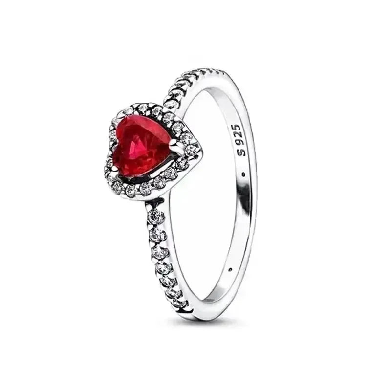 Anillo de Corona en Forma de Corazón - Plata 925 para Mujer