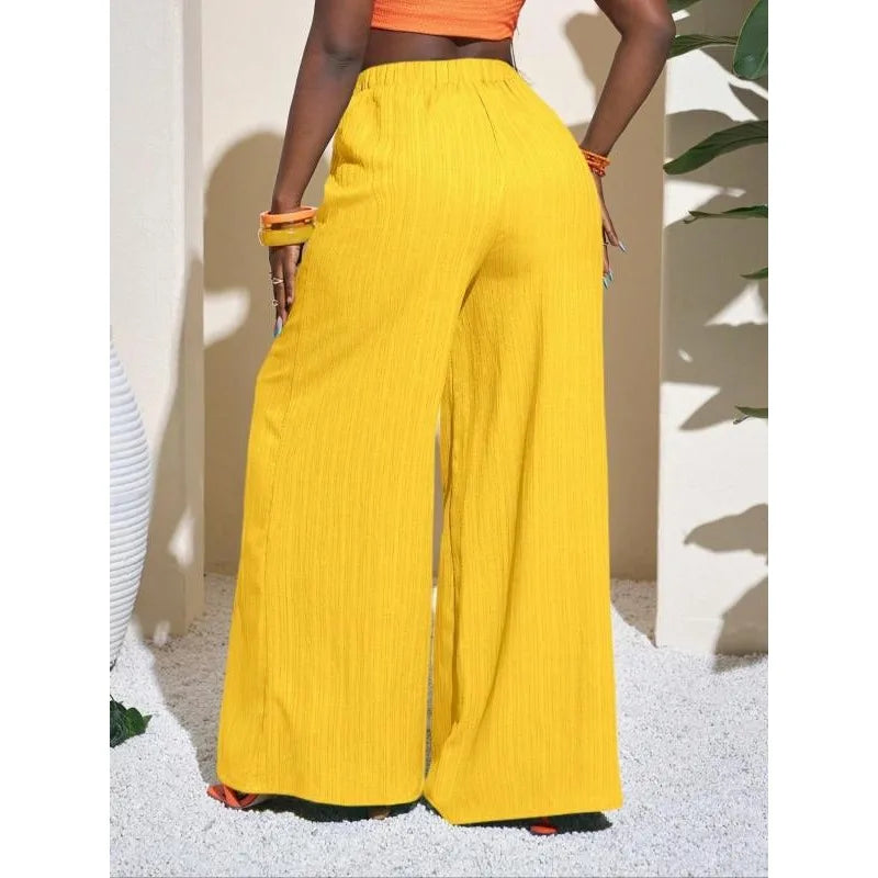 Pantalón ancho de mujer en tallas grandes 1XL-5XL