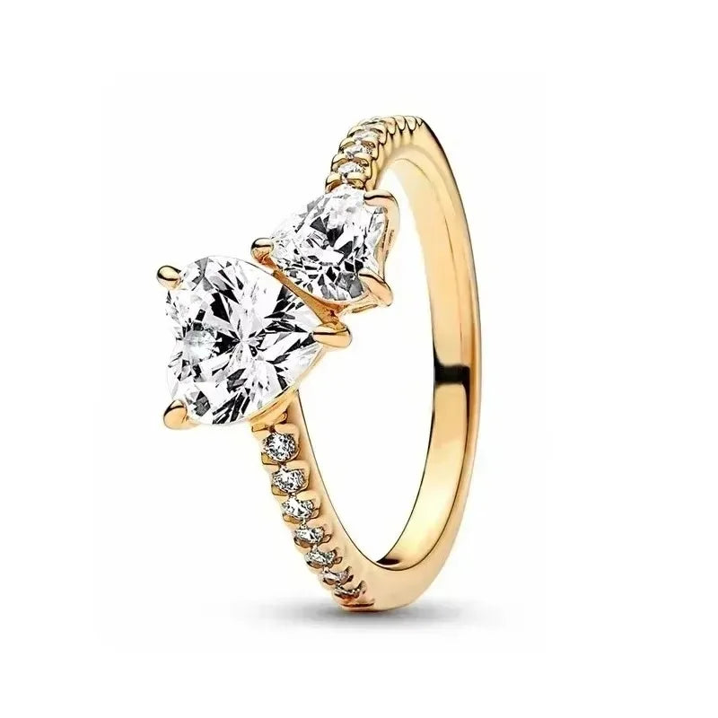 Anillo de Corona en Forma de Corazón - Plata 925 para Mujer