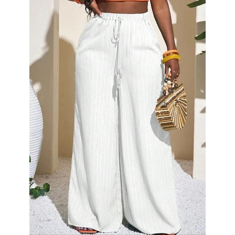 Pantalón ancho de mujer en tallas grandes 1XL-5XL