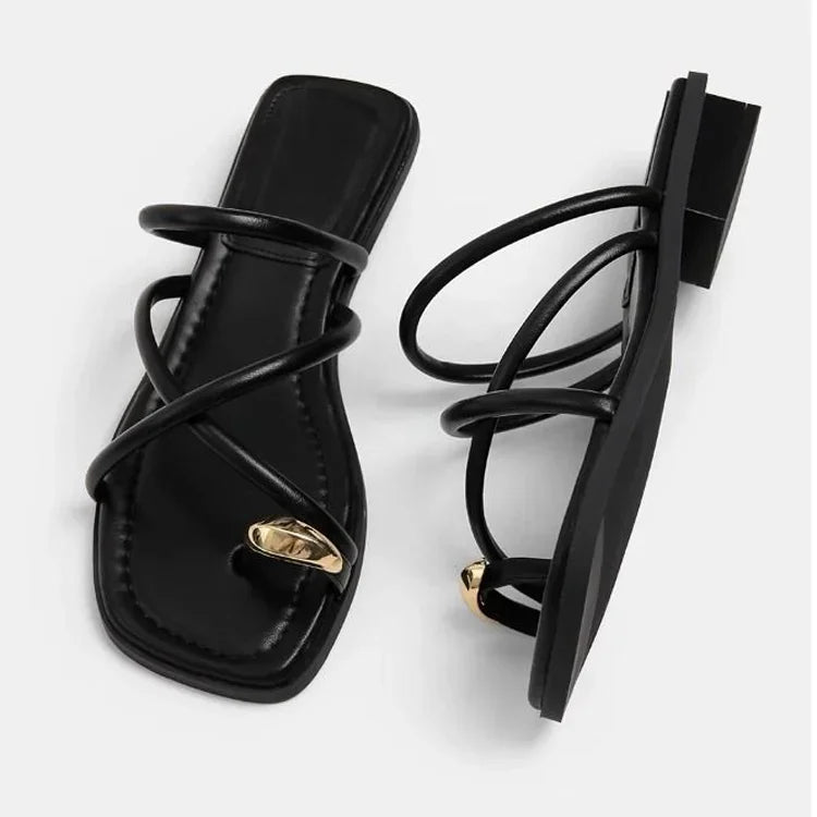 Sandalias de Tiras Cruzadas para Mujer - Cómodas y Ligeras