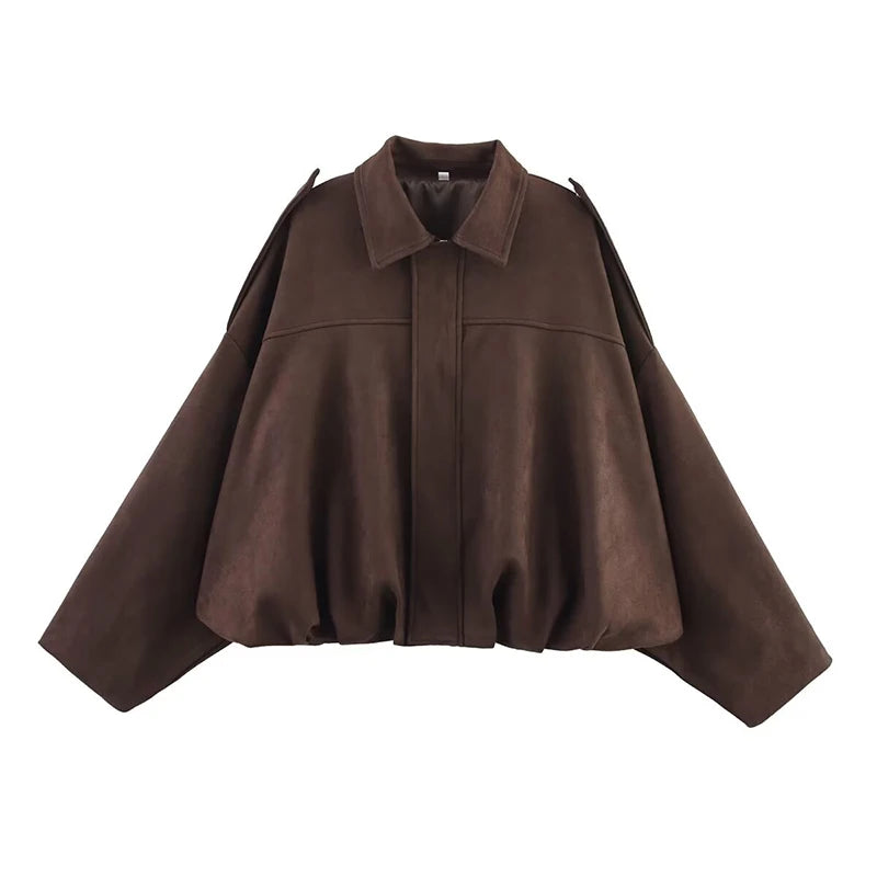 Chaqueta de ante sintético