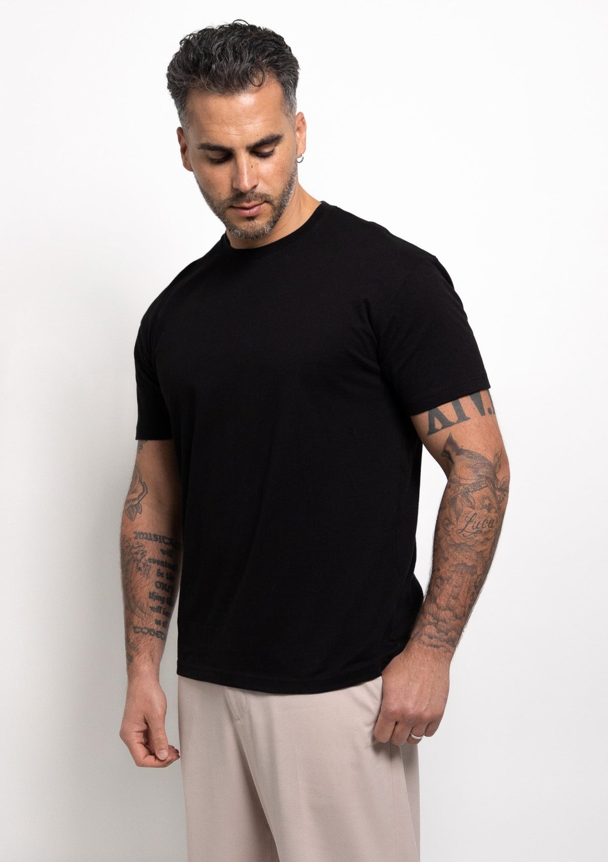 Pack de 6 camisetas básicas de cuello redondo para hombre