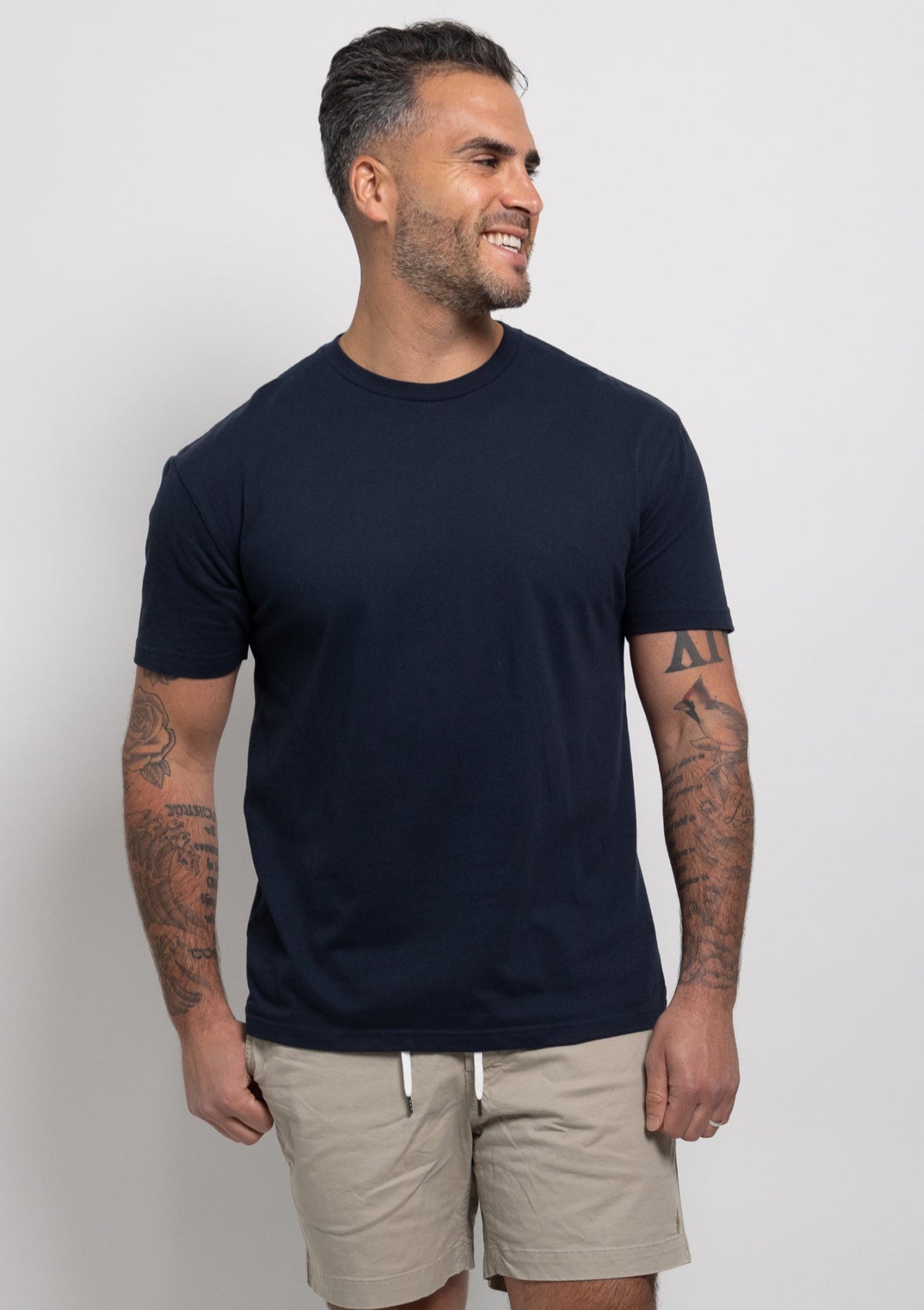 Pack de 6 camisetas básicas de cuello redondo para hombre