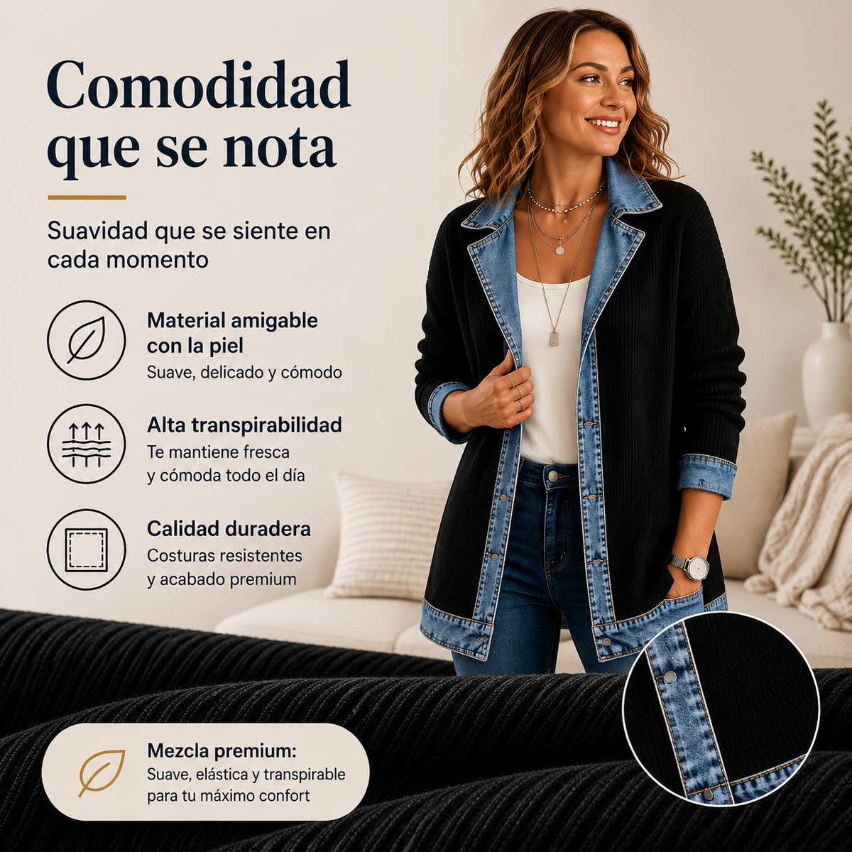 DINA- Elegante abrigo-camisa de mujer