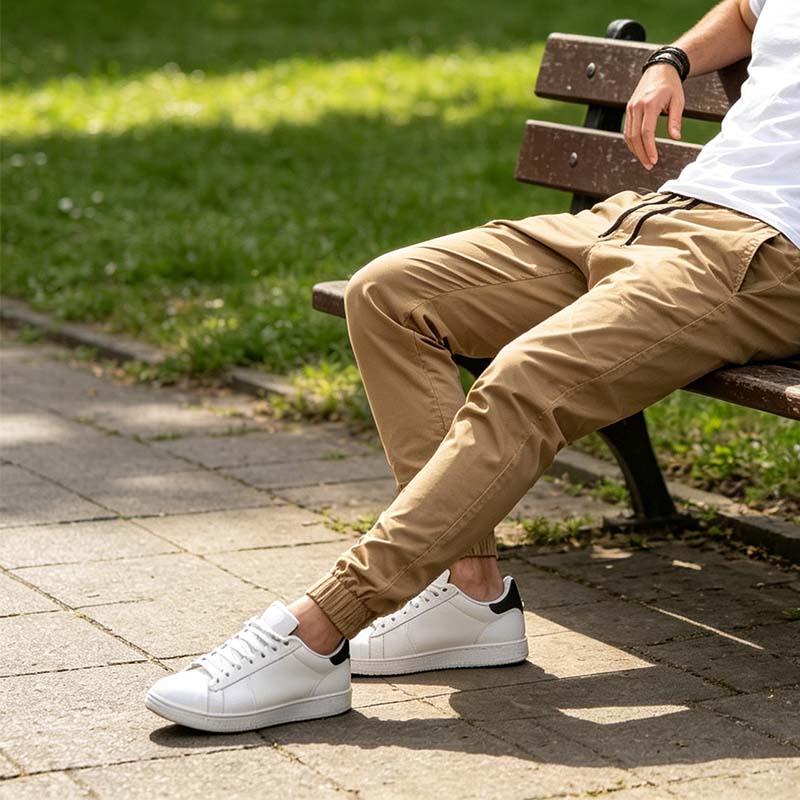Pantalones jogger casual con cordón para hombre